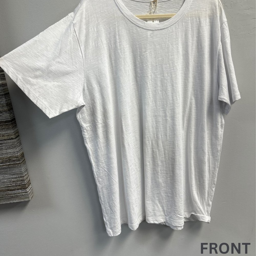 PLUS COTTON SLUB WHITE TSHIRT